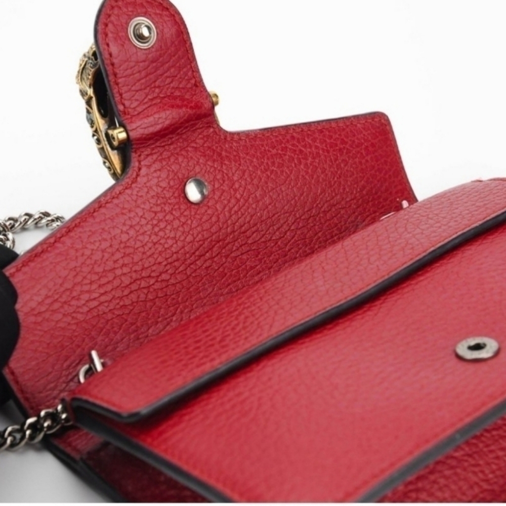 Authentic Gucci Dionysus Dark Red Super Mini Bag Shoulder - Picture 9 of 11